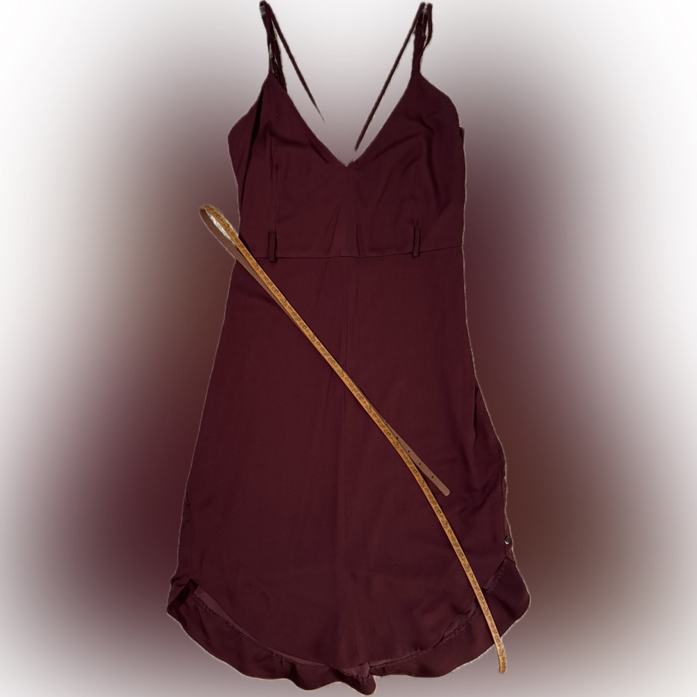 Elegant Burgundy Dress